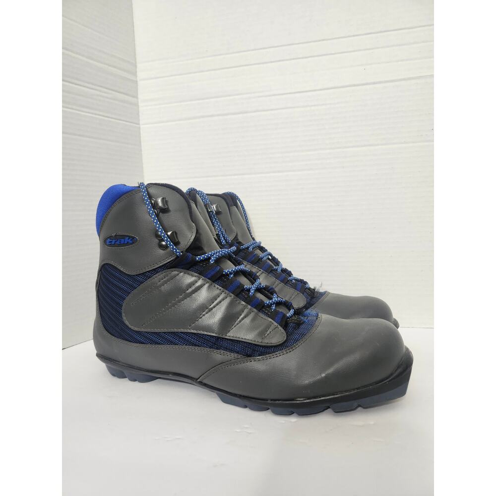 Trak NNN Cross Country Ski Boots Vintage Grey Blue Men's Size 12 Nordic Shoes